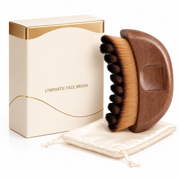 Wood Lymphatic Drainage Body Brush — Handcrafted Walnut Dry Brush