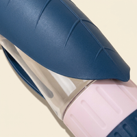 Hounddale Portable Water Bottle & Bowl close-up detail on cream background