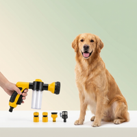 Golden Retriever with Hounddale Portable Dog Wash Sprayer, cream to sage gradient