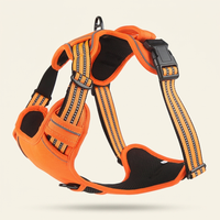 Hounddale No-Pull Harness Vest in Orange, standalone product shot on cream background