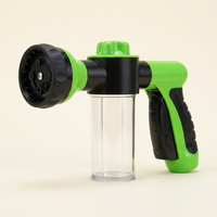 Hounddale Portable Dog Wash Sprayer in Green, standalone product shot on cream background