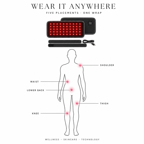 Red Light Therapy Belt — USB Wrap for Muscle & Skin Support