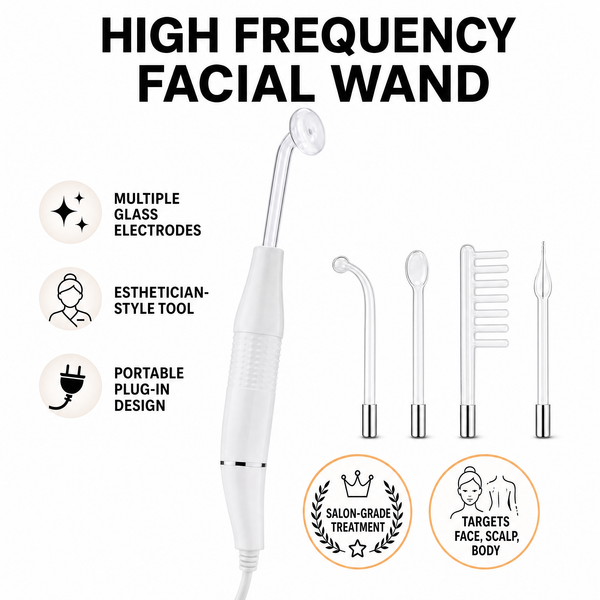 High Frequency Facial Wand — Portable Plug-In Skin Device