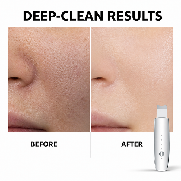 Ultrasonic Skin Scrubber Spatula — Blackhead & Deep Pore Exfoliator